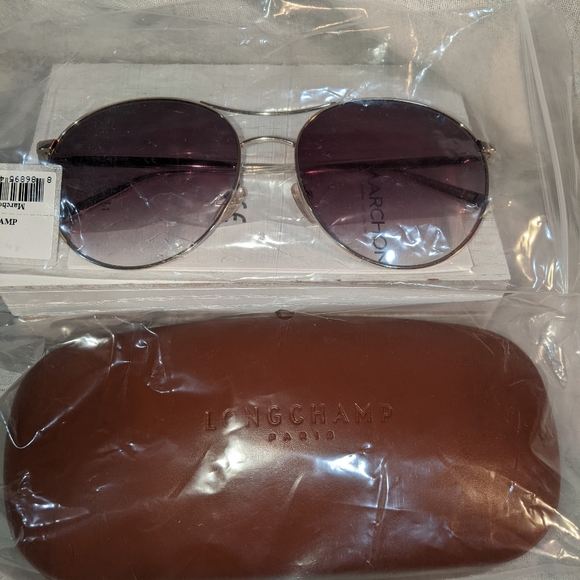 Longchamp LO133S Sunglasses LIGHT GOLD / Grey Gradient Women's - Picture 3 of 6